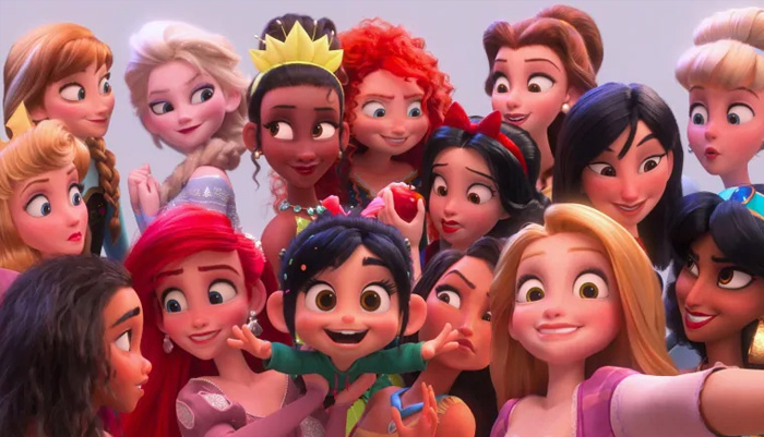 A highlight of the new film is a sequence in which Sarah Silverman's Vanellope meets Disney's famed princesses, most of whom were voiced by the original actors. (Disney/Canadian Press)