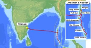 Submarine Optical Fiber Cable Between Chennai and Portblair