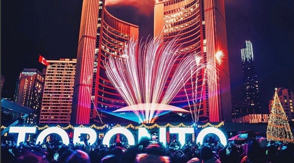 New Years Eve on Nathan Phillips Square, Toronto
